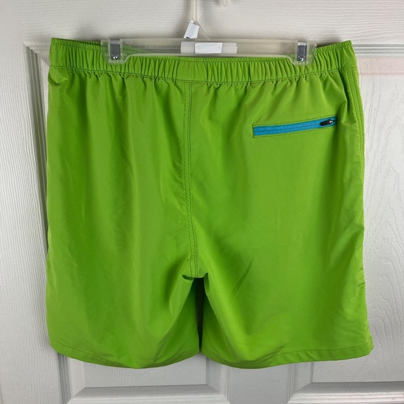 Men's Peter Millar Crown Sport Oslo Stretch Shorts Lime Green Size Large - Picture 3 of 4